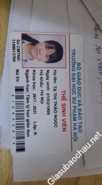 Gia sư giỏi Đại học Sư phạm Hà Nội chuyên dạy kèm môn Toán, Hóa, Tiếng Việt