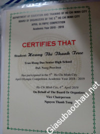 Gia sư giỏi Đại học võ trường toản chuyên dạy kèm môn Toán, Tiếng Anh, Ngữ văn
